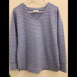 Haven Well Within Womens Sweater Size Small Blue Striped
